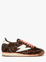 Sneakers Joyce Uit Leder Semerdjian Bruin accessoires JOYCE